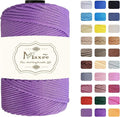 Maxee Premium Polyester Macrame Cord 3 mm × 218 yd,3mm 100% Polypropylene Macrame Cord,Ideal for Crochet, Wall Hangers, Bags, Rugs & DIY Crafts(Light Purple)