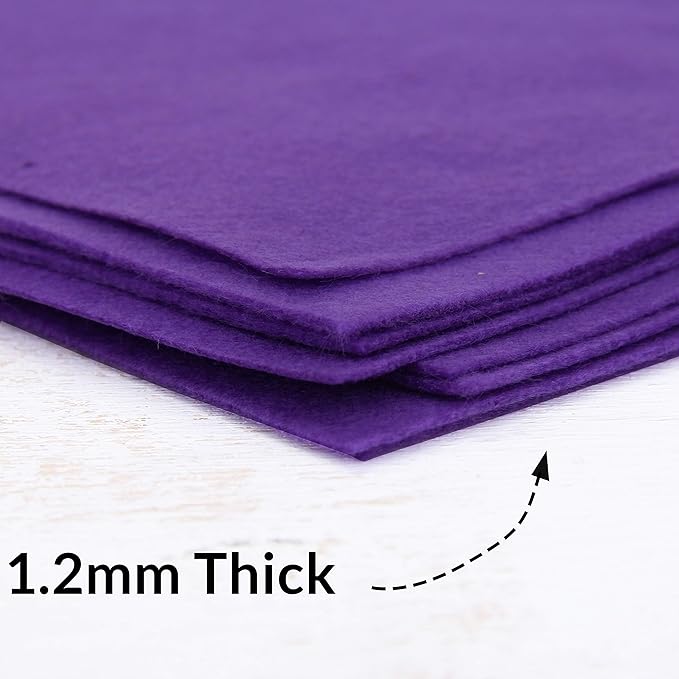 Threadart Premium Felt Roll - 12" x 10yd - Purple | Soft Wool-Like Feel | 1.2mm Thick Fabric for DIY Crafts, Sewing, Crafting Projects | Compatible with Cricut Maker