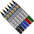 IM-17 Ink Marker, Dual Tip, 13ml Alcohol-Based Permanent Ink, Waterproof Fade & Abrasion Resistant, Valve Action, 6 Bonus Tips, Manufactured in USA, 6 Pack (Assorted)