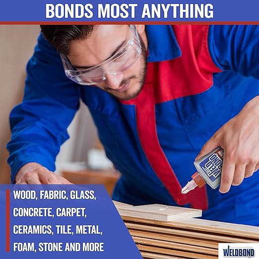 Weldbond Multi-Purpose Glue - The Ultimate Bonding Solution ! Non-Toxic Glue for Wood Glue Glass Mosaic Ceramic Pottery Craft Tile Porcelain Stone Jewelry Fabric Furniture & More. 5.0z /160ml 6-Pack