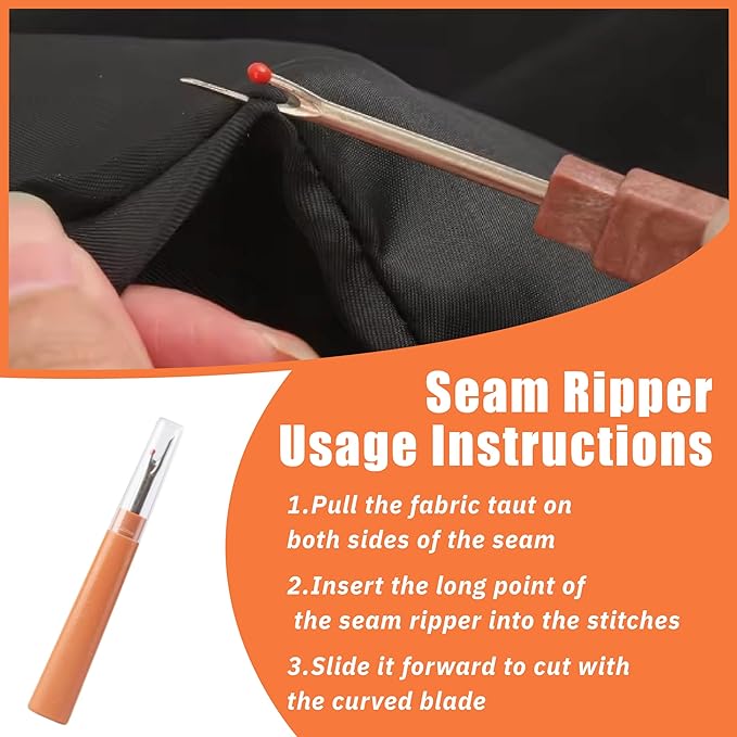 42 Pcs Sewing Tool Set, Big Eye Steel Sewing Needle Kit, Includes Needles, Threader, Ripper, Tape Measure & More, Complete Hand Sewing Set for Beginners, Craft Enthusiasts & Daily Use