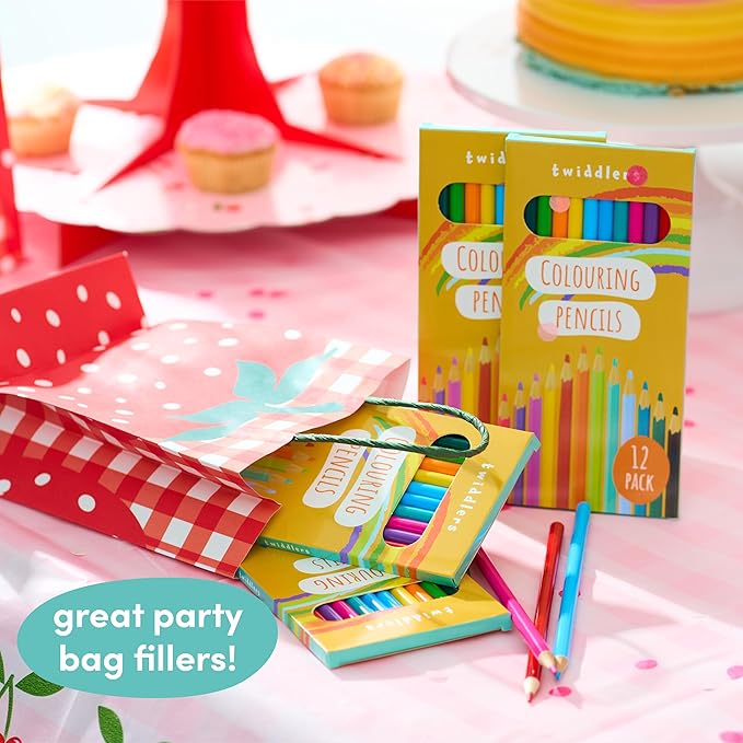 THE TWIDDLERS 10 Packs of Coloring Pencils, 12 Pencils Per Box, 120 Total - 7" Full Length Multipack Drawing Set School Supplies, Party Favors, Artist Sketching Pencils for Kids & Adults