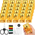 Knitgrip 25 Boxes Mini Travel Sewing Kit Quick Fix Sewing Kits Bulk Basic Portable Pre Threaded Needle Emergency Repair Tool for Christmas Gifts Beginner Traveler Home Hotel (Orange)