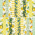 24 Sheets Scrapbook Paper Pad, 6"×6”Fruit Decorative Craft Cardstock, Cute Lemons Pattern Paper for DIY Card Making Photo Album Journal Decor