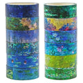 Berkin Arts 12 Rolls Art Floral Designs Washi Tape Set - 15 mm Wide Decorative Adhesive Masking Tape Cloisonnism Landscape Vintage Iridescent Venetian Claude Monet Series