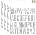 8 Sheet Glitter Letter Stickers Vinyl Alphabet Stickers Waterproof Self Adhesive Stick on Letters for Poster Bulletin Board Mailbox School Classrooms Decor(1 Inch, 2 Inch,Silver)