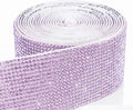 Novani Self Adhesive Rhinestone Ribbon, 1.53 Inch Wide 3 Yards 1 Roll, Purple Crystal Diamond Bling Strips for DIY Crafts, Home Decor, Clothing,Shoes, Car Decoration（Purple）
