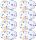 HOMBYS 8 Pack Giant Chunky Yarn for Crocheting/Hand Knitting, Super Bulky Large Soft Fluffy Tie Dye Plush Fuzzy Mixed Color Thick Chenille Yarn (Rainbow, White)