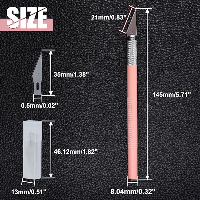 Exacto Knife for Crafting Precision Carving Hobby Knife Kit with A4 Cutting Craft Mat 20 CM Steel Ruler 30 PCS #11 Hobby Blades for DIY, Art, Cutting, Carving, Scrapbooking