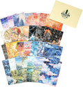 30 Sheets Pre-Cut Puzzle Washi Stickers, Seasonal Landscape Designs, Writable with Adhesive Backing for Scrapbooking, Bullet Journal, DIY Collage