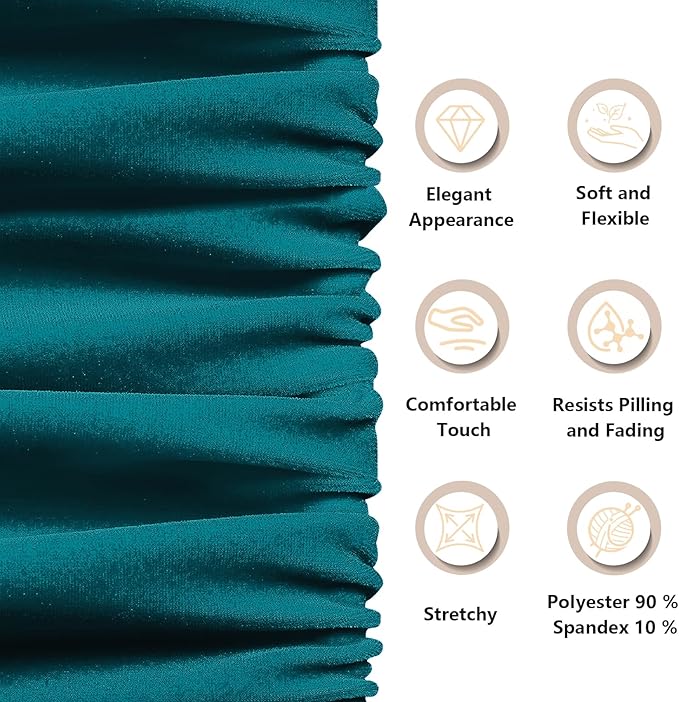 KKJIAF Teal Stretch Velvet Fabric 60 Inch Wide, 5 Yard Soft Stretchy Fabric for Sewing Clothes, Apparel, Costume, Crafts - 90% Polyester 10% Spandex