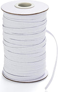 XKDOUS Elastic Band for Sewing, 1/4 Inch 40 Yards White Knit Elastic Bands High Elastic Cord for Sewing Waistband and Pants Waist