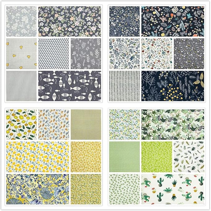 12 x 12 inches Print Cotton Precut Craft Fabric Bundle Squares for DIY Sewing Scrapbooking,Quilt Fabric Squares for Masks (30cm x 30cm) 28Pcs