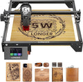 Longer RAY5 Laser Engraver, DIY Laser Engraver 5W Output Power, 3.5” Color Touch Screen, App Offline Control, Engraver Tool for Metal/Glass/Wood Engraving Area 15.75"x15.75"