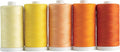 Connecting Threads 100% Cotton Thread Sets - 1200 Yard Spools (Set of 5 - Citrus Punch)