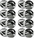 HOMBYS Grey Multi Chunky Chenille Yarn for Hand Knitting,Fluffy Soft Jumbo Yarn Crocheting,Super Bulky Big Yarn for Chunky Blanket,Large Thick Arm Knitting Yarn,8 Pack Plush Yarn