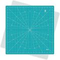 Headley Tools 17"x17" Rotating Cutting Mat, Self Healing Mat with 360-Degree Rotation & Anti-Slip Base, Sewing Board Cutting Mat Perfect for Fabric Quilting Leather Hobby Project, Turquoise