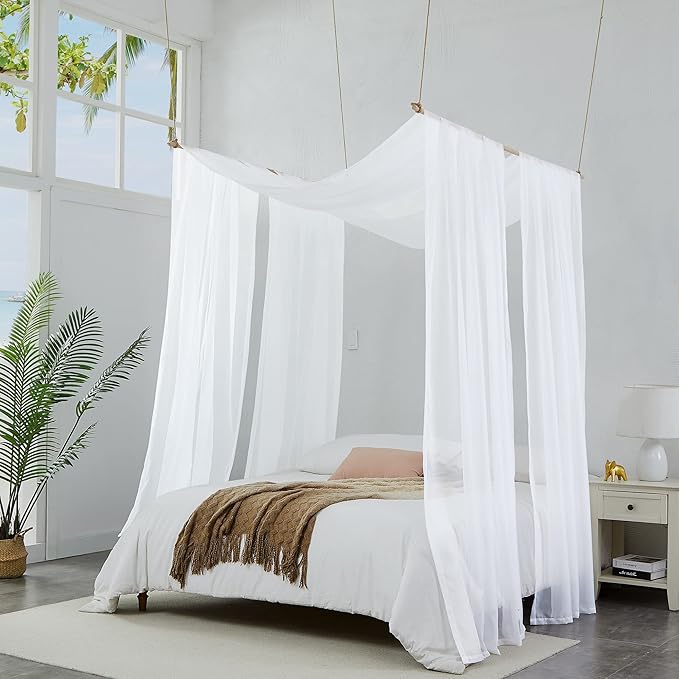 WARM HOME DESIGNS XXL Wedding Arch Draping Fabric Bundle Has 2 900 Inch (75 FT; 25 Yards) Scarves in White Fabric Color for Wedding Ceremony or Photoshoot Decoration. AD White & White 900”