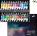 PHOENIX Professional Watercolor Paint Set - 24 Colors x 14ml / 0.47 Fl oz. Watercolor Tubes Set, Water Color Painting Set for Artists