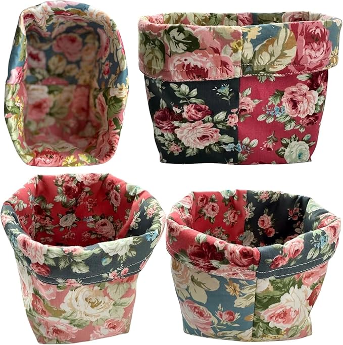 Hanjunzhao 42Pcs 10" Layer Cake Fabric - Vintage Floral Print Cotton Fabric Squares 10x10, Layer Cakes 10 inch Squares for Quilting, Sewing, Quilts, and Crafts - Retro Floral