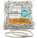 PlasticMill White Rubber Bands Size 33 (3 1/2" x 1/8") - #33 Rubber Bands Office Supplies - Strong, Elastic Bands for Crafts, Balloon Garland, Cash, File Folders (1,000-Pack)