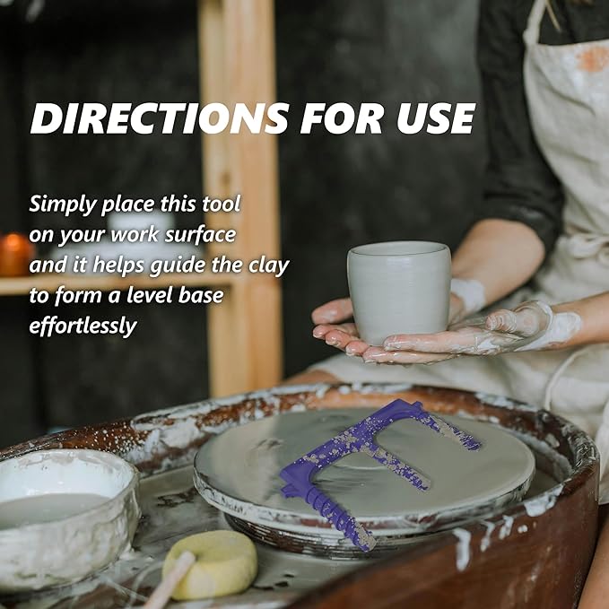 UPTTHOW Plastic Pottery Ball Opener Tool for Ceramics, Ergonomic Pottery Base Bottom Guide for Perfect Artisan Creations