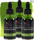 Liquid Watercolor Paint 30 ml Bottle - 3 Pack, Brilliant Green - Vibrant Dye-Based Liquid Watercolor w/Glass Pipette, Fast