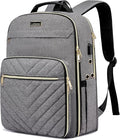 Knitting Bag Backpack, Crochet Bag Tote, Large Yarn Storage Tote Bag with USB Charging Port, Yarn Holder Case for Carrying Projects, Knitting Needles, Yarn Supplies, Grey
