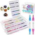 Acrylic Paint Pens Markers, 60 Colors Dual Tip Acrylic Paint Pens, Waterproof Markers for Rock Painting, Wood, Canvas, Stone, Glass, Ceramic Surfaces, DIY Crafts Art Supplies (Triangle pole 60color)