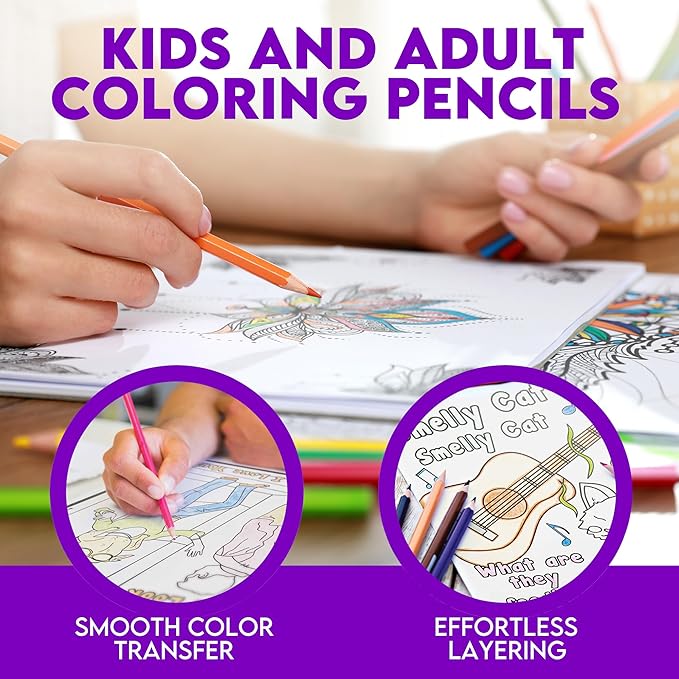 Colored Pencil Set – 12 Soft Core Drawing Pencils, Foil-Stamped with Clever References – Ideal Gift for Fans and Stationery Lovers – Art & Office Supplies, Travel Colored Pencils for Adults