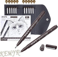 10 Micro Fine liner Drawing Art Pens Calligraphy Pens: 0.05mm-1.0mm Size Art supplies Waterproof Archival brown Ink Markers For Artists,Use for Professional Watercolor,Sketching
