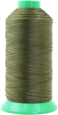 Mandala Crafts Size 138 420D T135 Bonded Nylon Thread - Olive Drab 1250 YDs Tex 135 Heavy Duty Sewing Threads for Leather, Jeans, Weaving, Outdoor Marine Upholstery