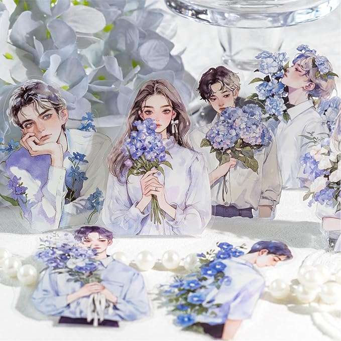 Alideco 120pcs Scrapbook Stickers Vintage Floral Beauty Figures Scrapbooking Junk Journal Crafts Embelishment Decoration Stickers (huayangnianhua)
