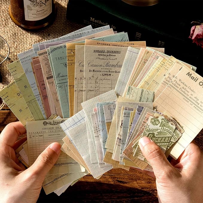200 Sheets Vintage Newspaper Tickets Scrapbook Paper, Journaling Scrapbooking Supplies Craft Posters Decoupage Paper Ephemera for Junk Journals Card Making Decorative Background