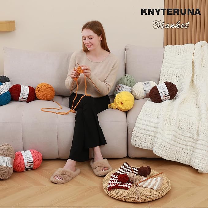 #6 Super Bulky Blanket Yarn for Crocheting - 4 Skeins(Each 10.5oz/300g, 220yds/201m), Chunky Chenille Thick Plush Big Soft Yarn for Crocheting Knitting Blankets, Terracotta Rose
