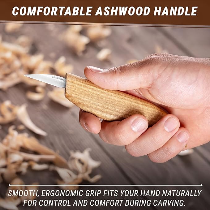 BeaverCraft Wood Carving Detail Knife C15 1.4" Whittling Knife for Detail Woodcarving Craft Knife - Chip Carving Knife Wood Carving Tools for Beginners and Kids