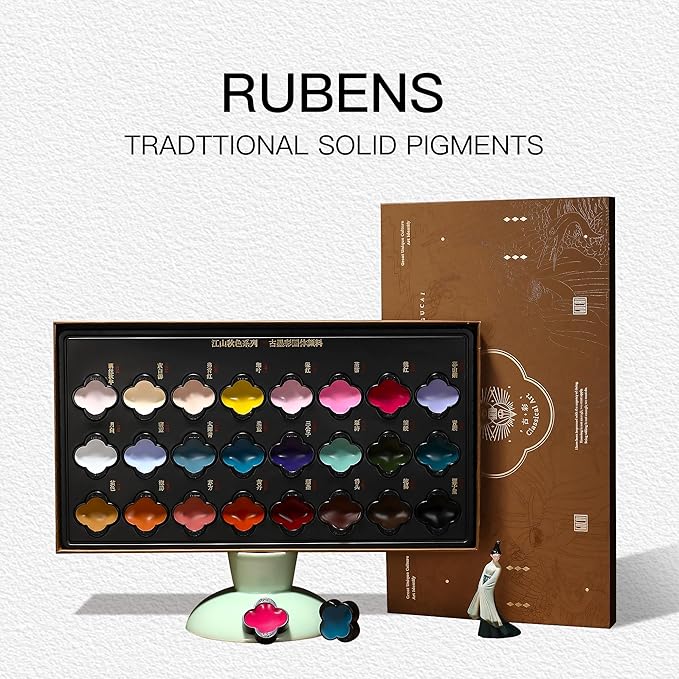 rubens Watercolor Paint Set 24 Colors,Professional Art Supplies,Water Colors Paint Adult Set，Artistro,Beginner