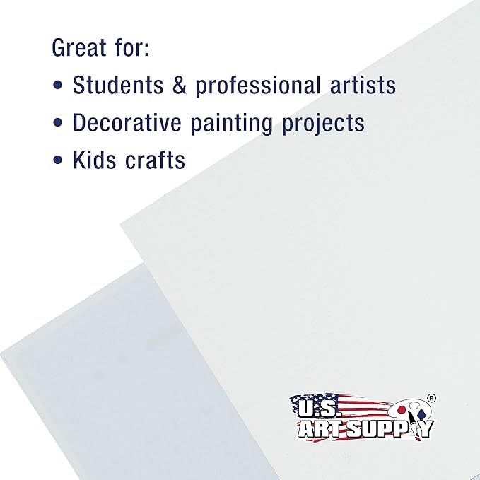 US Art Supply 5 X 7 inch Professional Artist Quality Acid Free Canvas Panels 96 Pack (1 Full Case of 96 Single Canvas Panels)