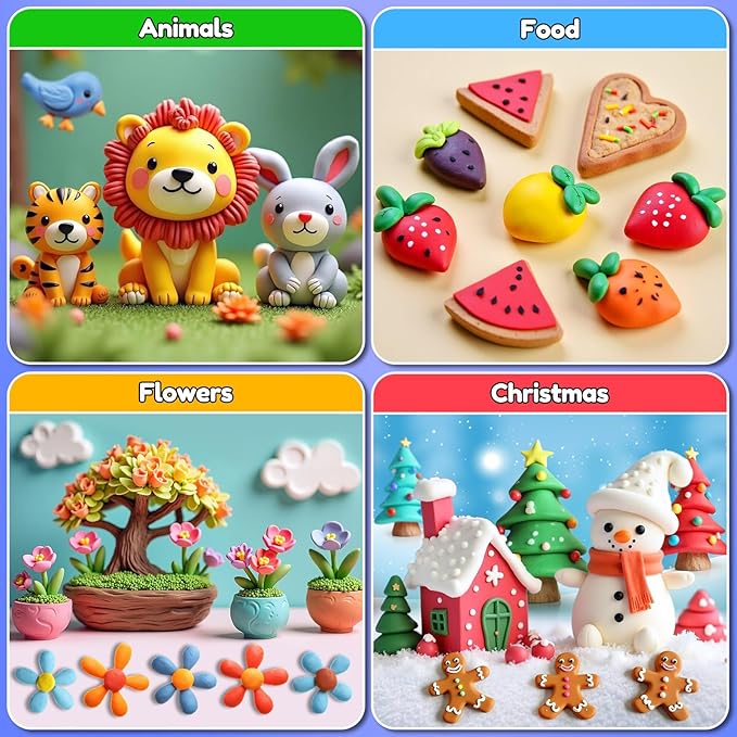 Air Dry Clay 135 Colors, Modeling Clay for Kids, DIY Molding Magic Toy with Tools, Gift for Kids Boys Girls