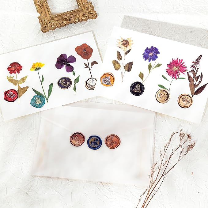 320PCS Pre-Cut Floral Stickers Set Small Flower Decal Journal Stickers PET Flower Sticker for Journaling Scrapbooking, Double Blade Line-Easy to Peel
