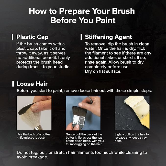 Silver Brush Limited 3008S-1-1/2 Black Velvet Square Wash Paintbrush for Watercolor, Gouache, Inks, & Dyes, Size 1-1/2 Inches, Short Handle