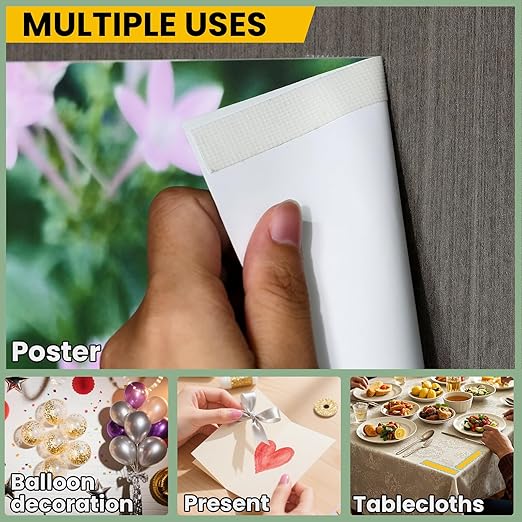 Birllaid White No Sew Hemming Tape Double Sided,Sticky Strong Adhesive Cloth Leather Tape Press-on Tape, No Ironing, Gluing, Alterations and Hemming,Easy to Remove 1/2 Inch x 200 Feet