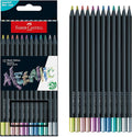 Faber-Castell Black Edition Colored Pencils, Metallic 1 Count (Pack of 12)