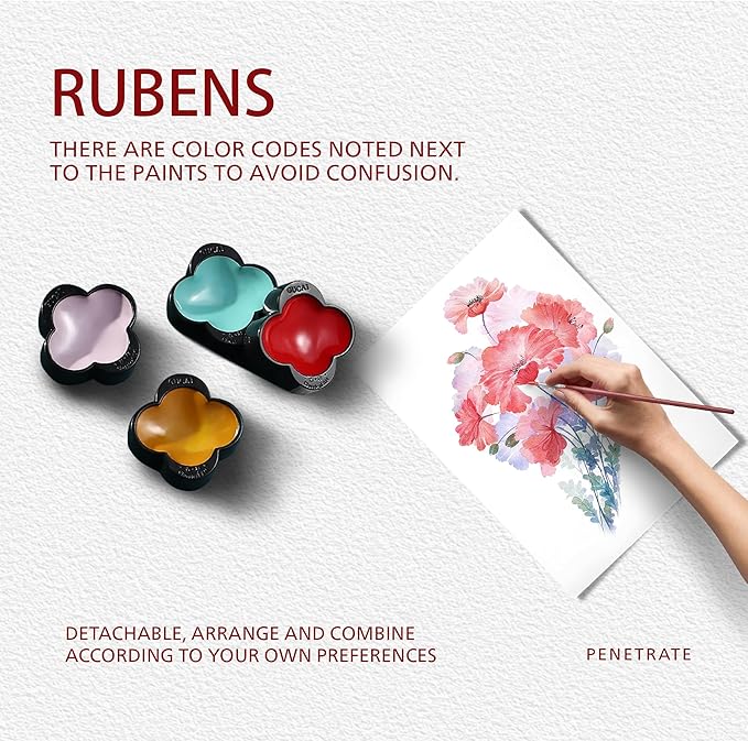 rubens Watercolor Paint Set 24 Colors,Professional Art Supplies,Water Colors Paint Adult Set，Artistro,Beginner