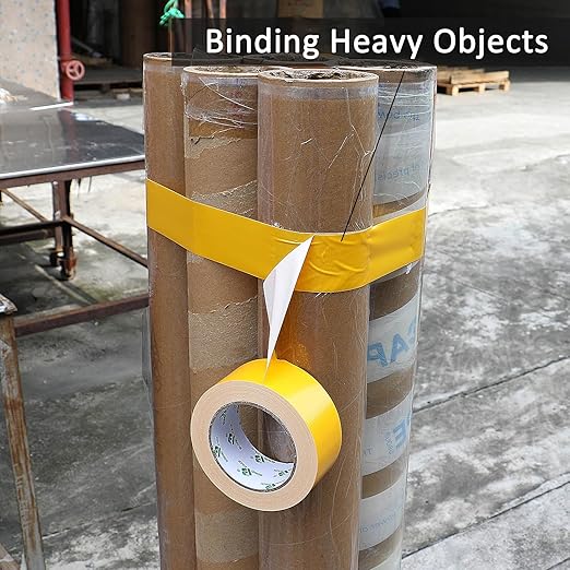 BOMEI PACK Duct Tape Yellow, Heavy Duty Strong Industrial Color Duct Tape 9mil x 1.88inch x 30yds for Packing and Repairing