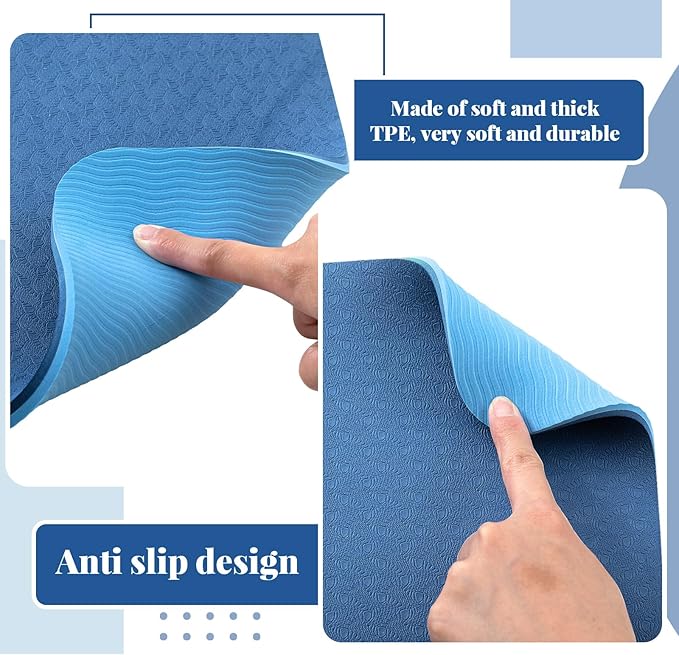 3 Pcs Sewing Machine Muffling Mat Pedal Mat Sewing Machine Pad No Slip Rubber Stay in Place Mats for Calms Vibration (Blue,15 x 20 Inch,14 x 9 Inch,17 x 36 Inch)