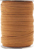 Mandala Crafts 16mm 20 Yds Roll of Russet Brown Elastic Bands for Sewing - 5/8 Flat Elastics Cord - 5 8 Inch Braided Stretch Straps for Crafting