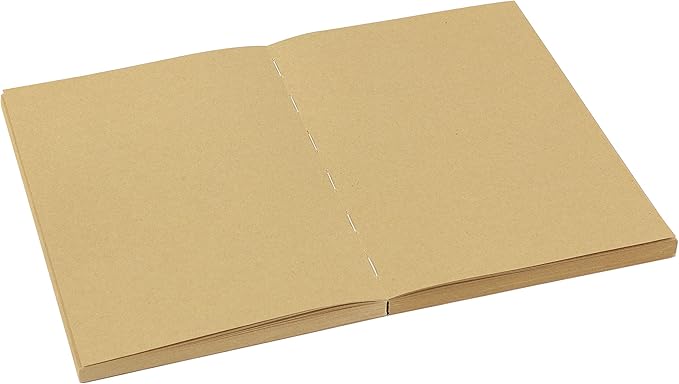 SoHo Urban Artist Open Bound Sketch Pads 5 Pack - Kraft - 11x14 - Open Coptic Bound Sketch Pads for Drawing, Calligraphy, Any Dry Media, & More - 600 Sheets Total