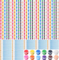 Qilery 840 Pcs Mini Acrylic Paint Set 60 Set 12 Colors Washable Paint Strips 60 Pcs Flat Brushes 60 Pointed Brushes for Arts Christmas Crafts Birthday Party Favors(2 ml)