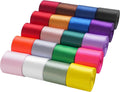 LIUYAXI Rainbow Ribbon 1 1/2 Inch Double Faced Satin Ribbon Set for Gift Wrapping Crafts Hair Bows Wedding Party Decor Baby Shower Flower Bouquet, 20 Colors with 5 Yards Each, Total 100 Yards